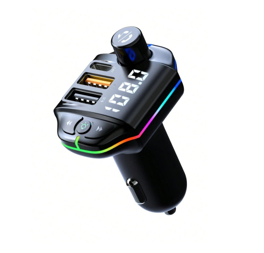 Modulator FM Auto VALVIRTALEX® Bluetooth 5.0, USB-C, QC 3.0, RGB, MP3 [2]