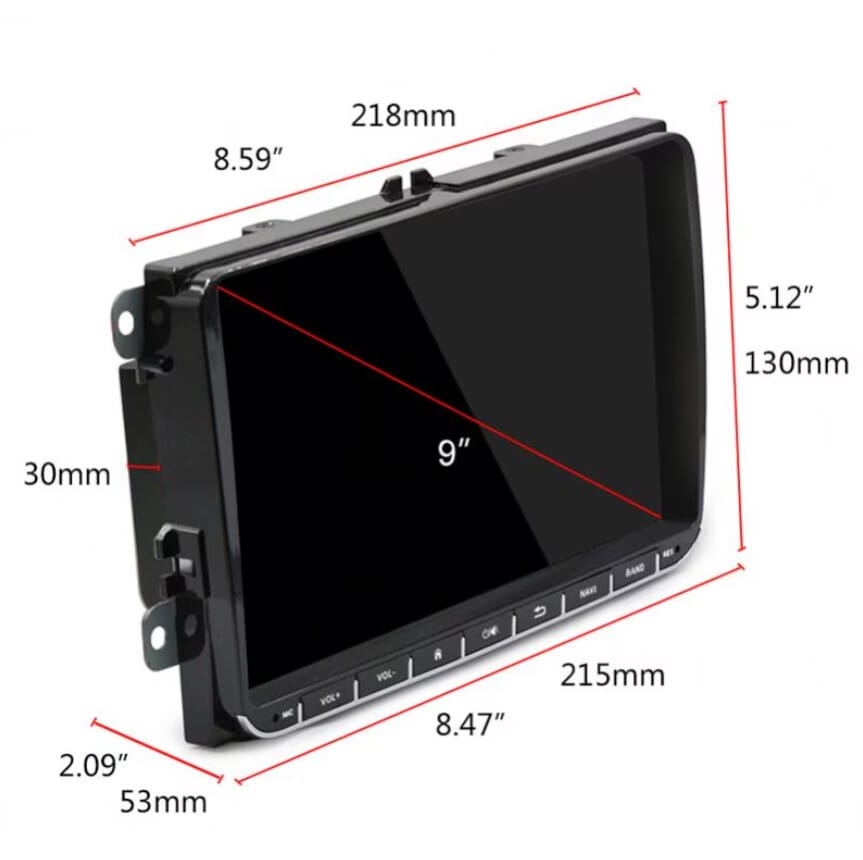Navigație Android 9 inch Valvirtalex 2GB 32GB – Compatibilă cu VW Passat B6, Golf 5, Skoda, Seat – Sistem Multimedia Auto [4]