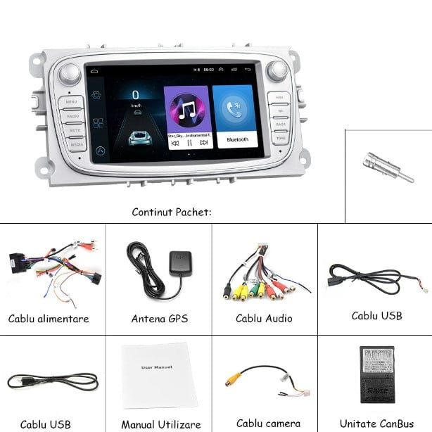 Navigație Auto Android 10 7" VALVIRTALEX compatibilă Ford Focus, Mondeo, Galaxy [3]