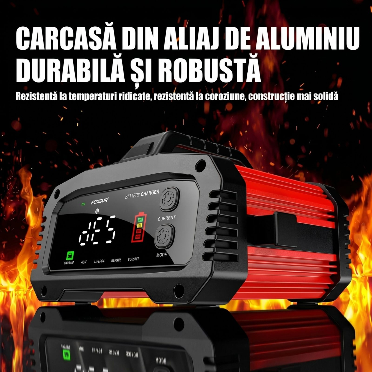 Redresor Auto FOXSUR FPT-250 12V/24V cu Ecran Color și Funcție BOOSTER [4]