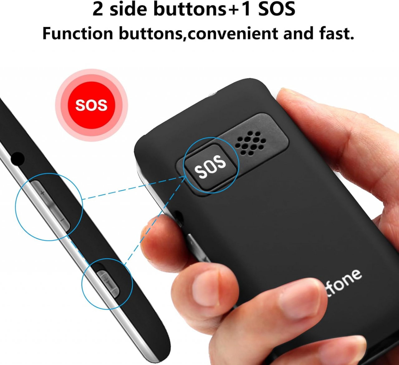 Telefon Mobil Artfone C10 – Clapetă, SOS, Taste Mari, Negru [3]