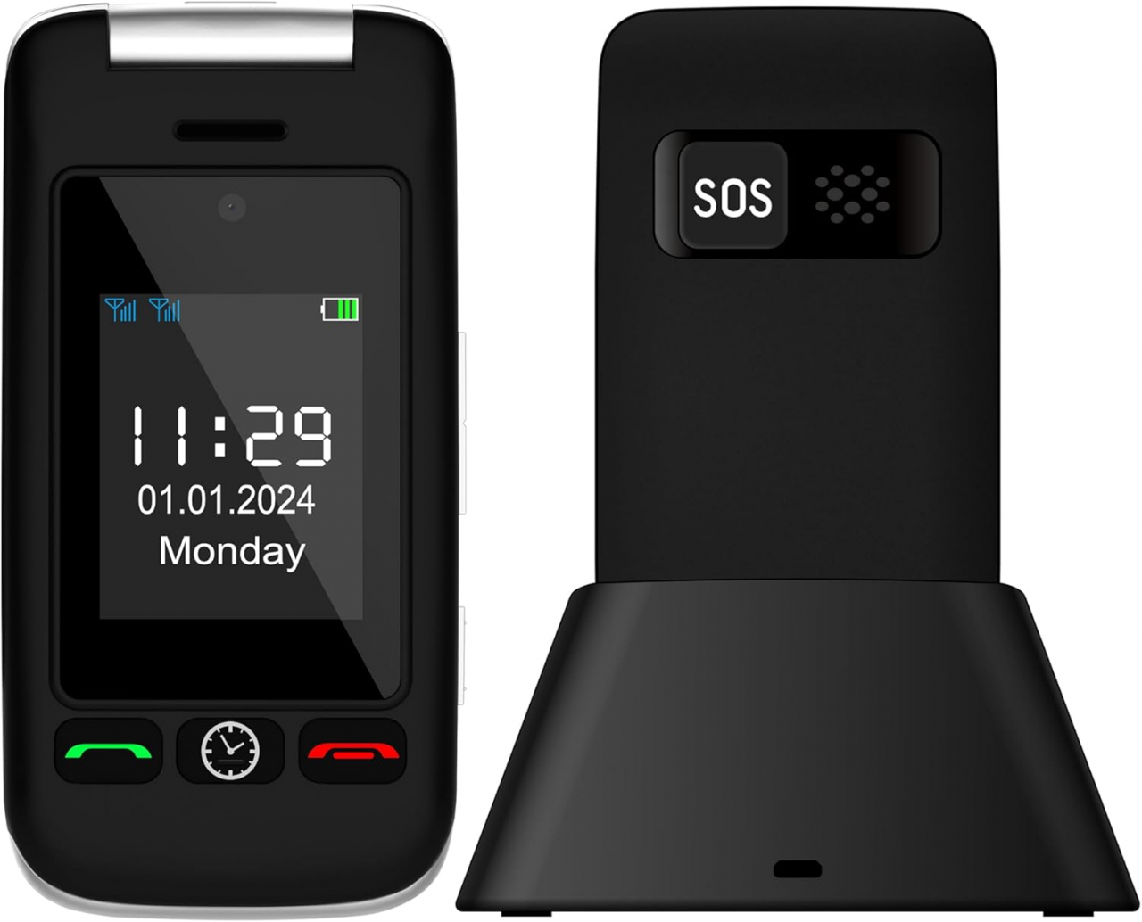Telefon Mobil Artfone C10 – Clapetă, SOS, Taste Mari, Negru [2]