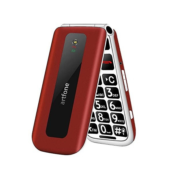 Telefon Mobil Artfone F20 Roșu pentru Seniori cu Taste Mari și Buton SOS [3]