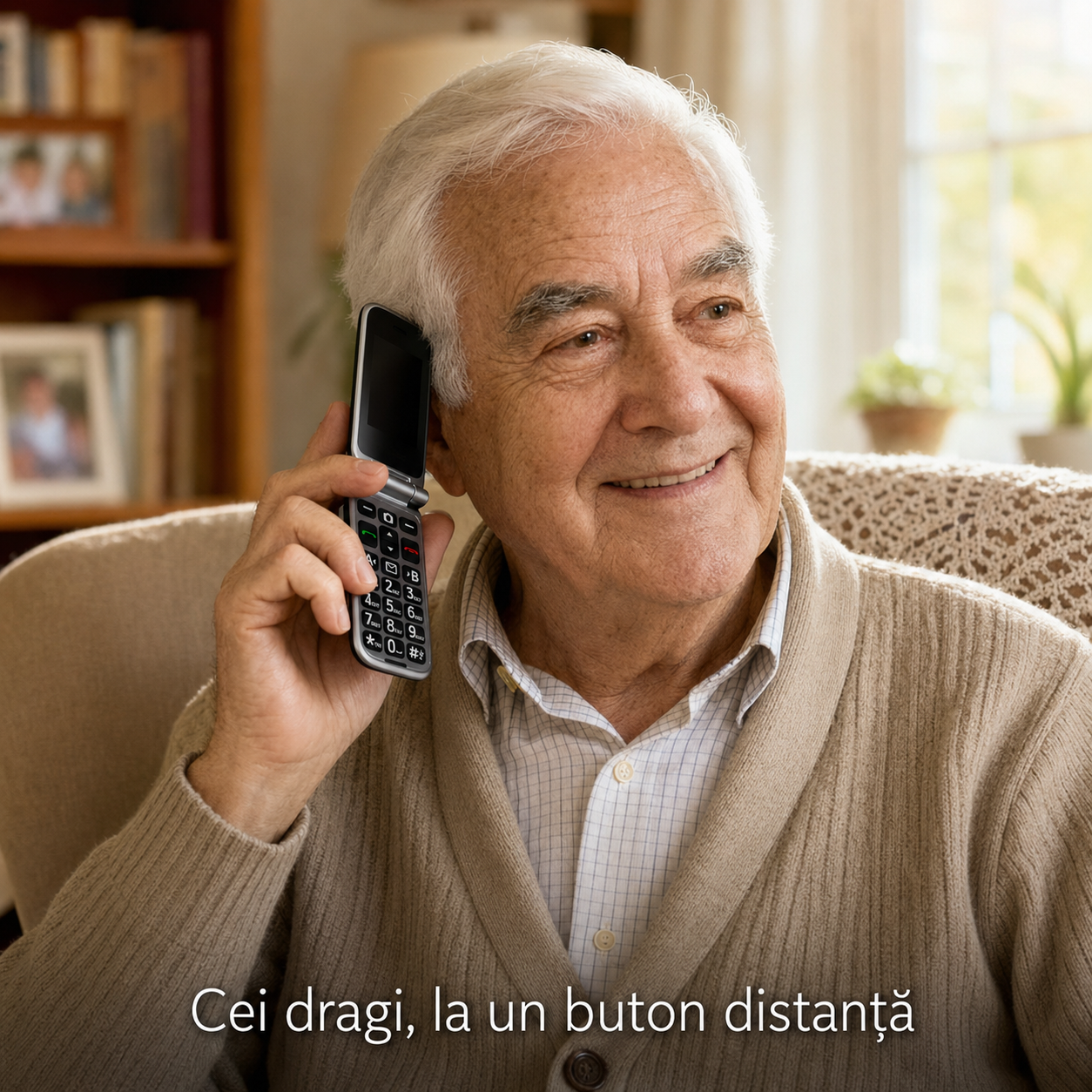 Telefon mobil cu clapetă Artfone C10 pentru seniori, cu taste mari și buton SOS [10]