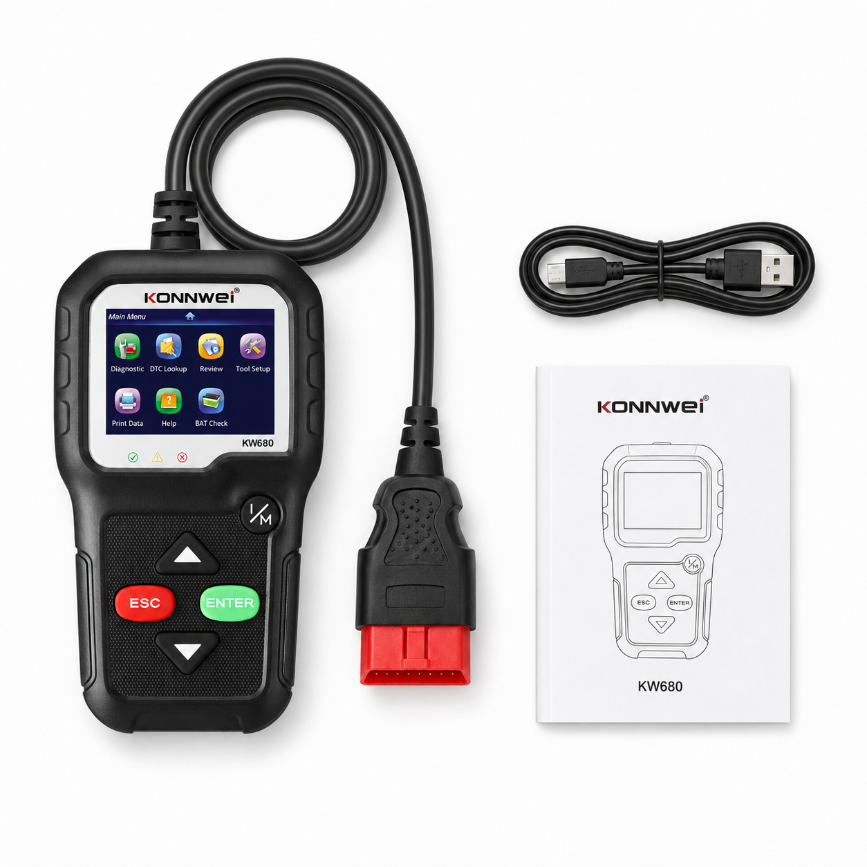 Tester Auto KONNWEI KW680 – Diagnoză OBD2 Multimarcă [1]