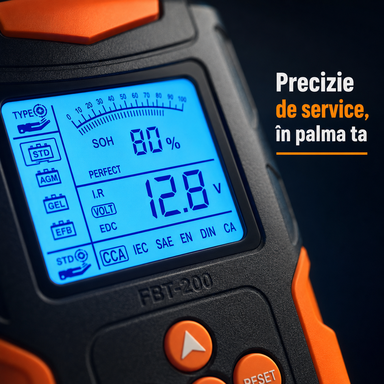 Tester digital baterie auto FOXSUR FBT-200 12V 24V cu display LCD [5]