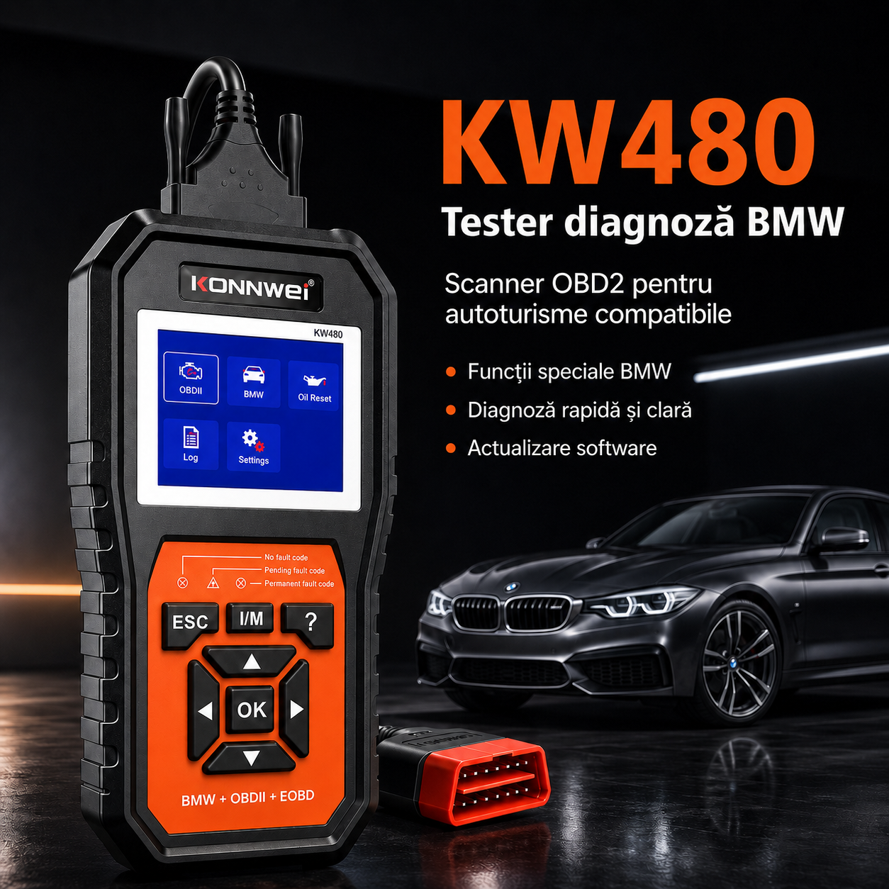 Tester BMW KONNWEI KW480 OBD2 pentru diagnoză auto [7]