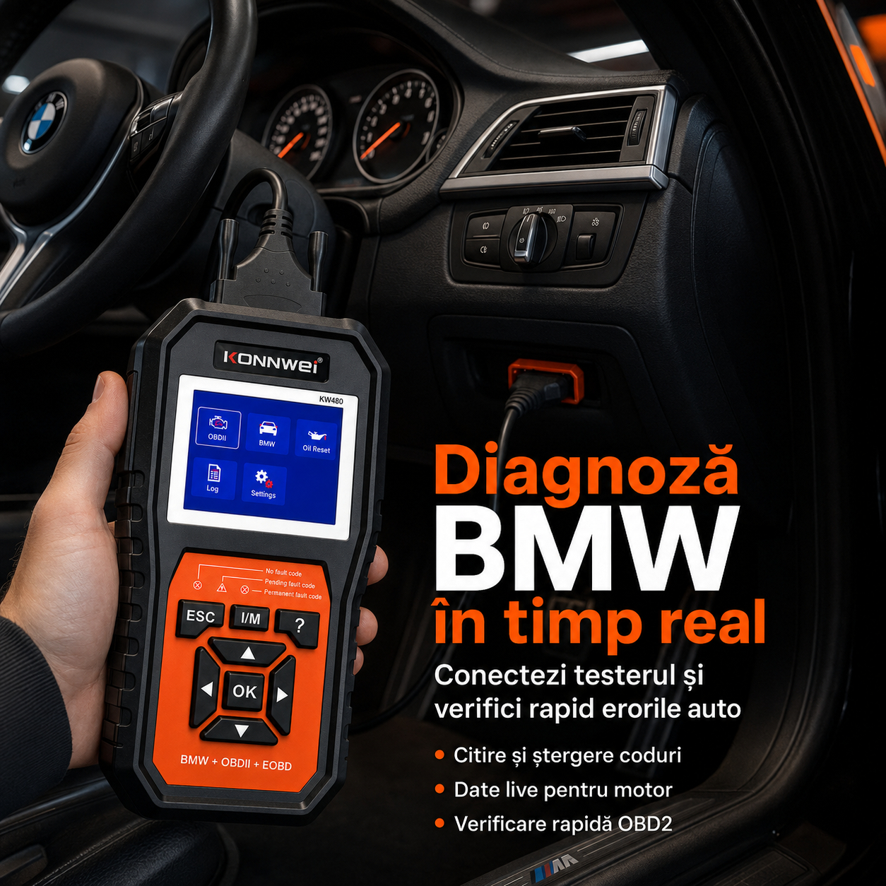 Tester BMW KONNWEI KW480 OBD2 pentru diagnoză auto [5]