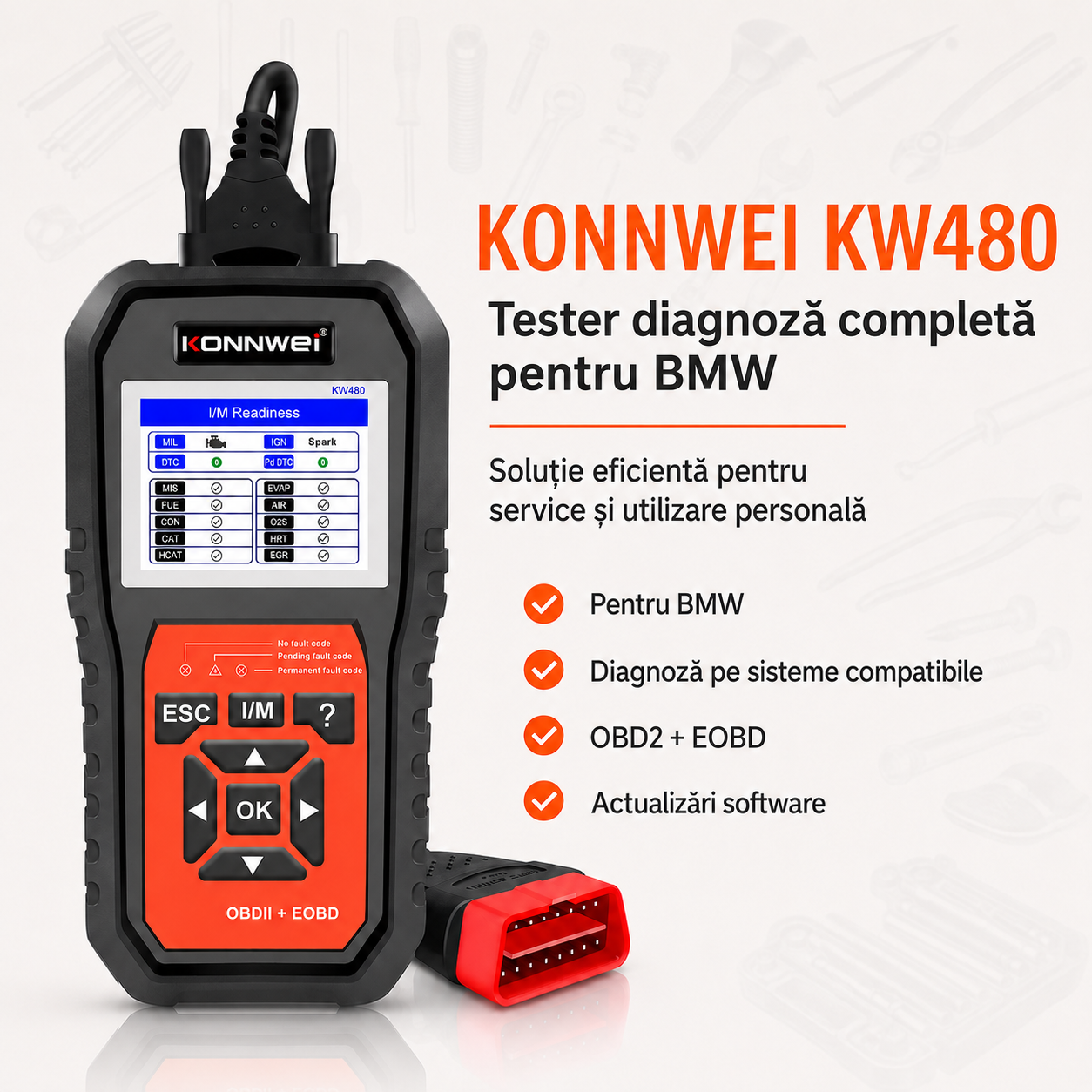 Tester BMW KONNWEI KW480 OBD2 pentru diagnoză auto [3]