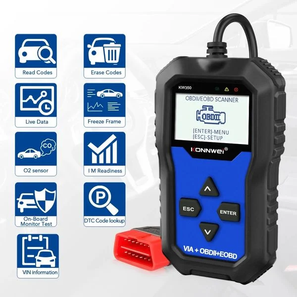 Tester diagnoză auto Konnwei KW350 VAG OBD2 [2]