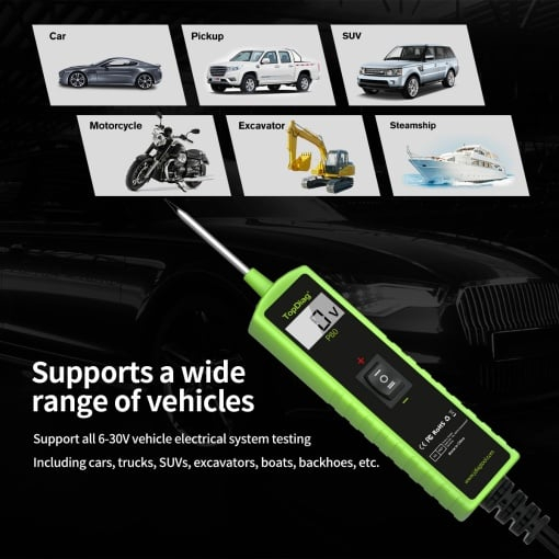 Tester Circuite Electrice Auto TopDiag P60 cu LCD și LED [4]