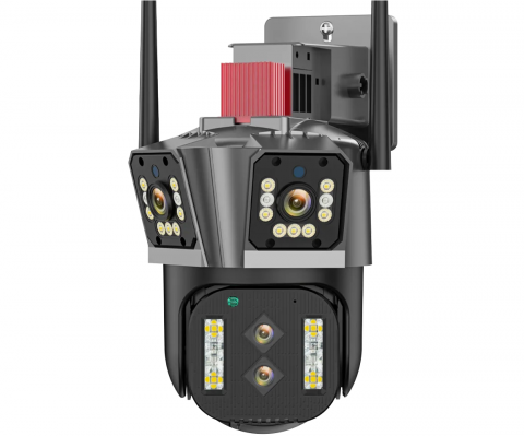 Camere de supraveghere - Cameră Supraveghere Wi-Fi ValVirtalex 6K cu 4 Lentile și Zoom Hibrid 10X