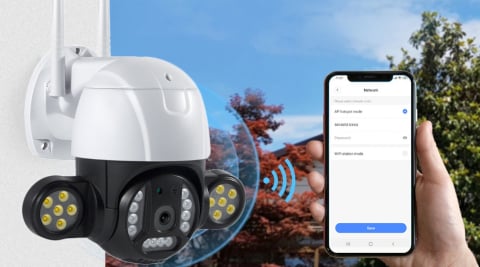 Cameră Supraveghere PTZ Wireless V380 Plus cu Viziune Nocturnă Color [5]