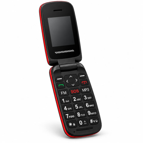 Telefoane mobile Seniori - Telefon seniori Uleway R341 cu clapetă, negru, tastatură fizică și ecran de 1,77 inch