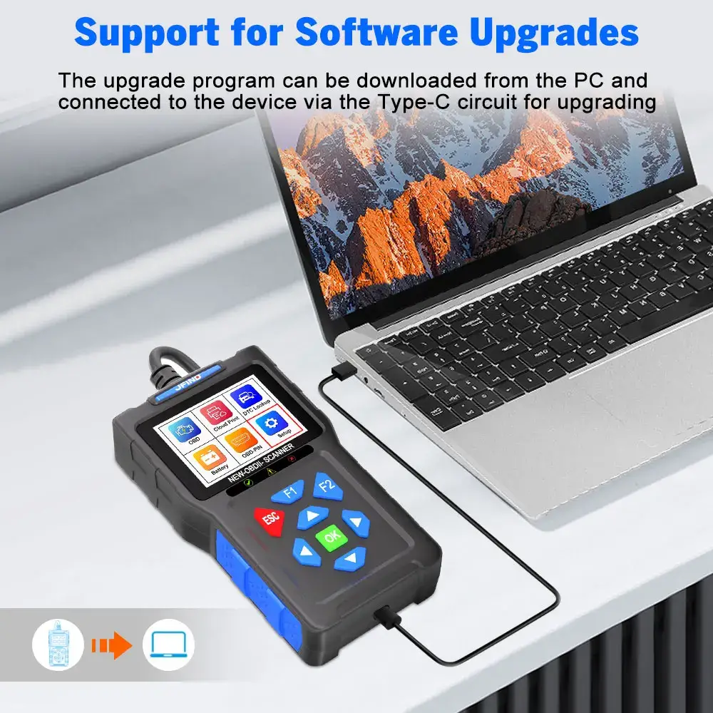 Scanner Auto OBD2 JF700 PRO – Test Baterie, Citire DTC, Live Data, 2.8” TFT, Multi-Language [7]