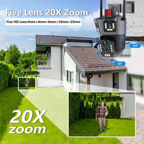 Cameră Supraveghere Wi-Fi ValVirtalex 20MP cu Zoom 20X și PTZ 360° [1]