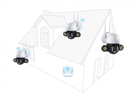 Cameră Supraveghere PTZ Wireless V380 Plus cu Viziune Nocturnă Color [4]