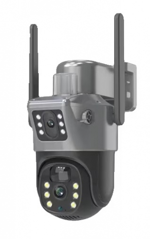 Camere de supraveghere - Cameră Supraveghere 4G ValVirtalex cu Panou Solar, Dual Lens și Viziune Nocturnă Color