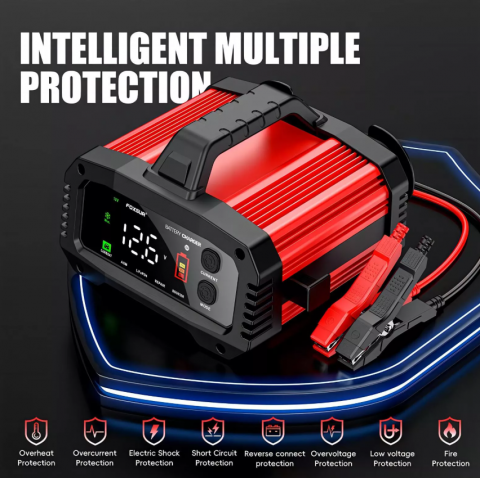 Redresor Auto FOXSUR FPT-250 12V/24V cu Ecran Color și Funcție BOOSTER [1]