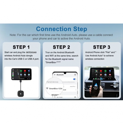 Adaptor Android Auto Wireless VALVIRTALEX® – Conexiune rapidă, Wi-Fi 5GHz, Plug & Play, Compatibil Android 11+ [8]
