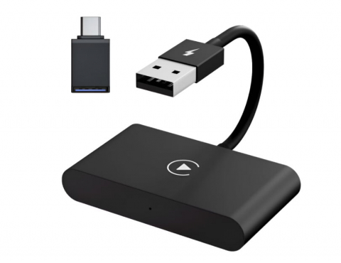 Alte electronice - Adaptor Wireless CarPlay VALVIRTALEX® – Compatibil iPhone, Plug & Play, Bluetooth + Wi-Fi, USB-A/Type-C