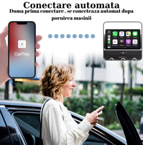 Adaptor Wireless CarPlay VALVIRTALEX® – Compatibil iPhone, Plug & Play, Bluetooth + Wi-Fi, USB-A/Type-C [4]