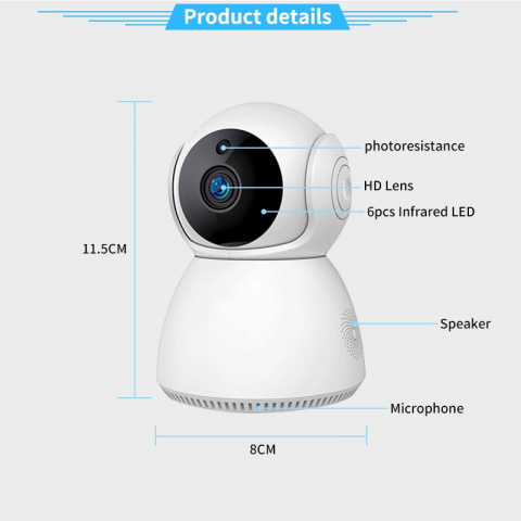 Cameră Supraveghere Copii 2MP cu Audio și Viziune Nocturnă – Control prin Aplicație [4]