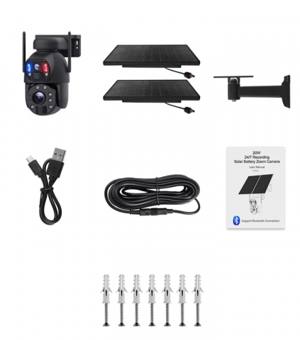 Cameră Supraveghere Solară 4G Valvirtalex cu Zoom 20X și Vedere Nocturnă [1]