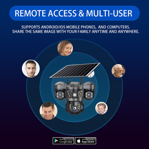 Camera supraveghere 4G solara V380 Solar 3P6C 4G PTZ exterior [1]