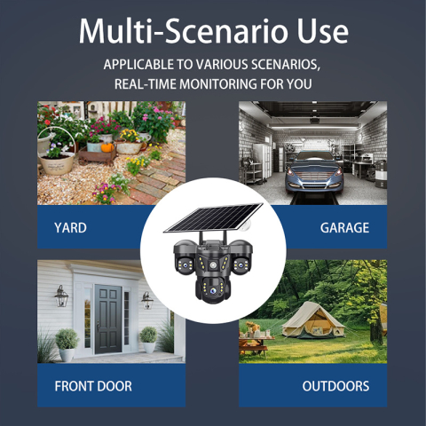 Camera supraveghere 4G solara V380 Solar 3P6C 4G PTZ exterior [14]