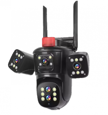 Black Friday 2025 - Cameră Supraveghere 10K ValVirtalex – 5 Lentile, Zoom 10X, Viziune Nocturnă Color, PTZ