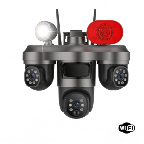 Noutati - Camera supraveghere WiFi 3 lentile 12MP OKAM Pro vedere nocturna color