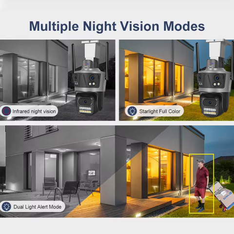 Cameră Supraveghere WiFi VALVIRTALEX ICC-3LENS-BJQ 3MP [3]