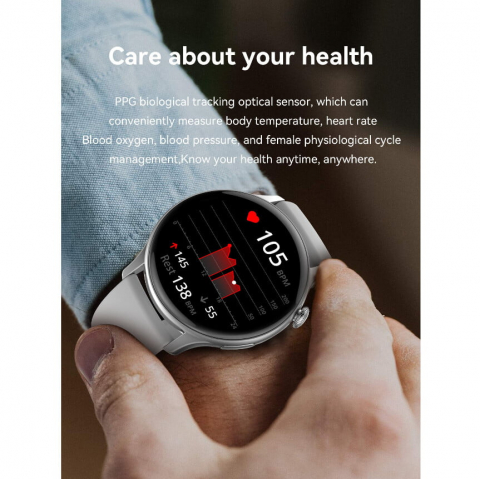 Smartwatch Valvirtalex AMOLED 1.43 – Ceas inteligent fitness cu notificări și monitorizare sănătate [5]