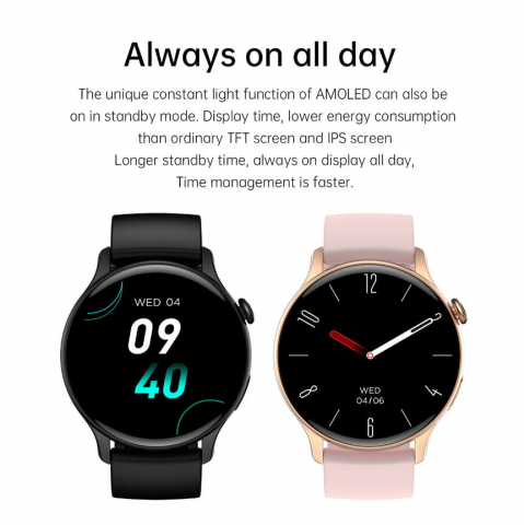 Smartwatch Valvirtalex AMOLED 1.43 – Ceas inteligent fitness cu notificări și monitorizare sănătate [6]