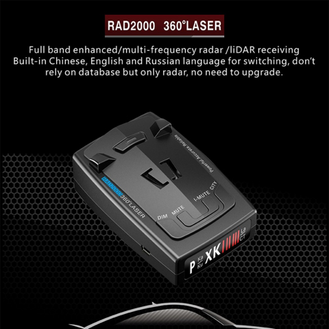 Detector radar auto RAD2000, 360°, multibandă, avertizare vocală, anti-interferență [3]