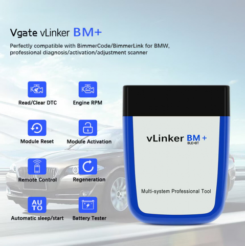 Tester Diagnoză Vgate VLinker BM Bluetooth – OBD2 pentru BMW și Mini [7]