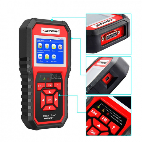 Diagnoză Auto Multimarcă Konnwei KW850 – Tester OBD2 Profesional Compatibil cu Toate Mărcile Auto [2]