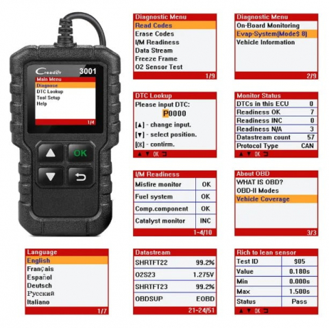 Tester Diagnoză Auto Launch Creader CR3001 OBD2 – Compatibil Multimarcă [2]