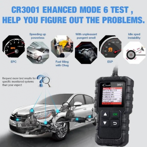 Tester Diagnoză Auto Launch Creader CR3001 OBD2 – Compatibil Multimarcă [5]