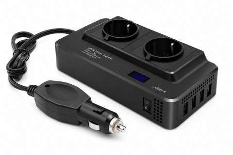Invertoare auto - Invertor auto MG8300 200W/400W cu afișaj digital și porturi USB