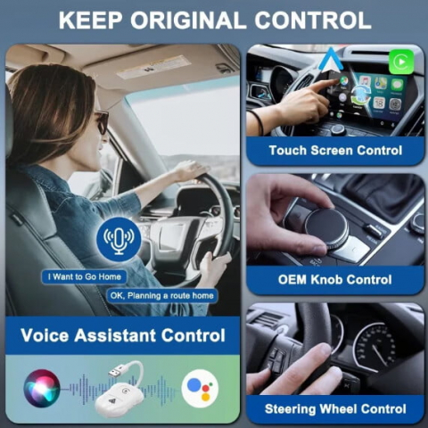 Modul Wireless 2 în 1 VALVIRTALEX® – Android Auto și CarPlay, Conectare Bluetooth + Wi-Fi, Compatibil Android 11+ și iOS 10+ [2]