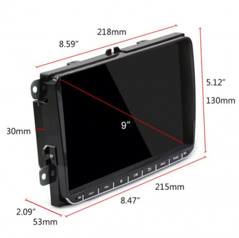 Navigație Android 9 inch Valvirtalex 2GB 32GB – Compatibilă cu VW Passat B6, Golf 5, Skoda, Seat – Sistem Multimedia Auto [3]