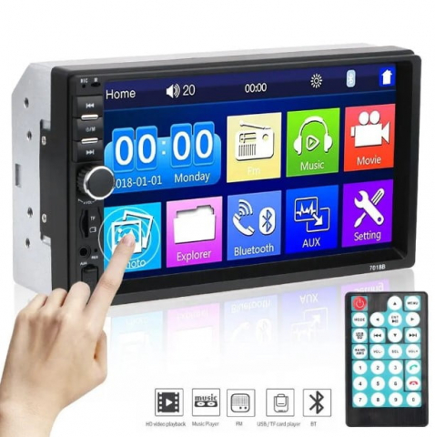 Player Auto 2DIN VALVIRTALEX MirrorLink MP5 7018B cu Ecran 7 inch și Bluetooth [2]