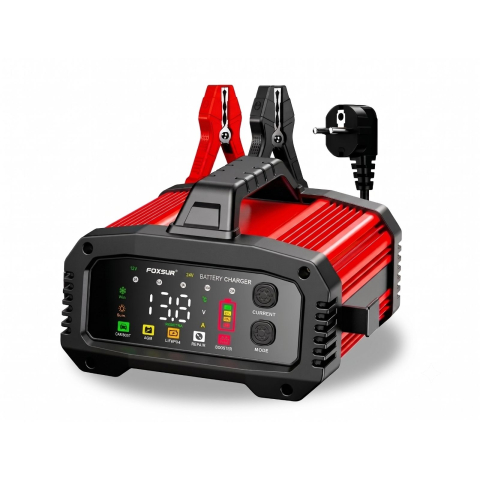 Redresoare Auto - Redresor Auto FOXSUR FPT-250 12V/24V cu Ecran Color și Funcție BOOSTER