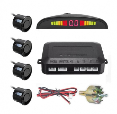 Alte electronice - Senzori Parcare Universali cu 4 Senzori și Display LED – Sistem Asistență Marșarier