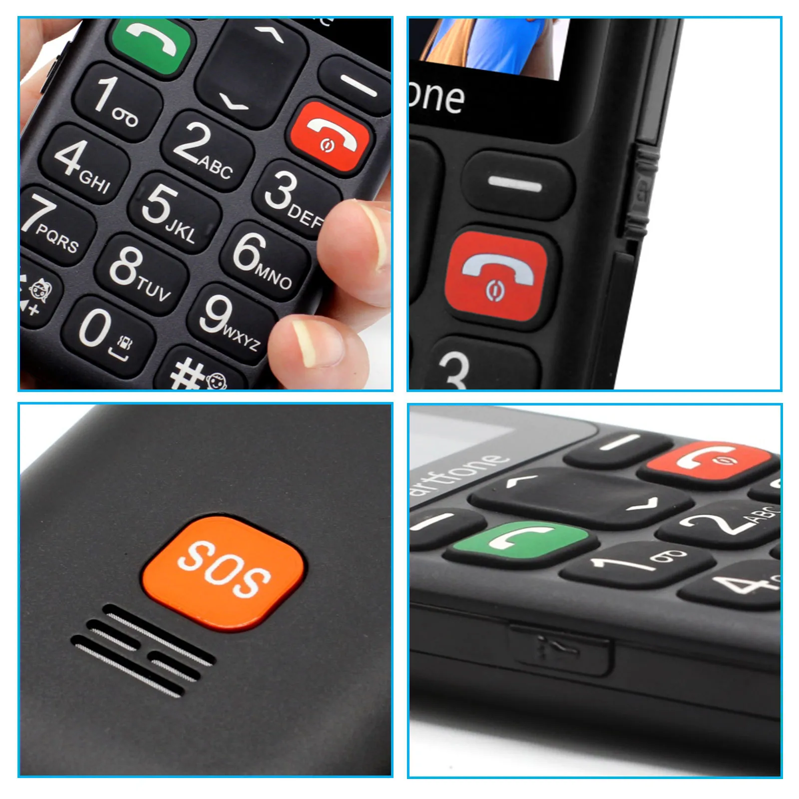 Telefon Artfone CS181 cu Buton SOS și Taste Mari pentru Seniori [1]