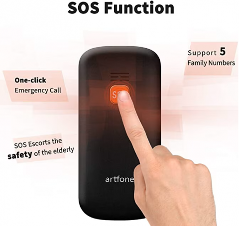 Telefon Artfone CS181 cu Buton SOS și Taste Mari pentru Seniori [3]