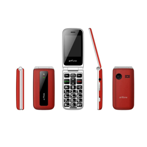 Telefon Mobil Artfone F20 Roșu pentru Seniori cu Taste Mari și Buton SOS [3]