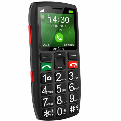 Telefoane mobile Seniori - Telefon Mobil Artfone C1 pentru Seniori cu Taste Mari si Buton SOS